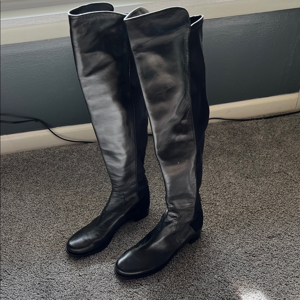 Stuart Weitzman Black leather Over-the-Knee Women's Boots